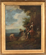 Load image into Gallery viewer, Roman School Late 17th.Century Oil On Canvas Follower Of Salvator Rosa Landscape With Figures