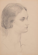 Load image into Gallery viewer, Kate Elizabeth Olver Pencil Portrait Study Circa.1925