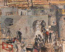 Load image into Gallery viewer, Ruth Hurle 20th.Century British School Oil Study The Filming Of Valerie Hobson As Blanche Fury Circa.1948