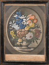 Load image into Gallery viewer, The Four Seasons Depicted In Flowers Hand Coloured Mezzotint Engravings In Their Original Frames 1798