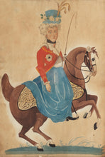 Load image into Gallery viewer, German School 18th.Century Equestrian Watercolour Portraits Of Noblewomen Circa.1780