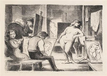 Load image into Gallery viewer, Edward Ardizzone R.A. Pencil Study For The Model And Her Reflection Ca.1955