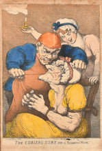 Load image into Gallery viewer, Thomas Rowlandson Hand Coloured Etching The Cobblers Cure For A Scolding Wife 1813