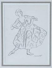 Load image into Gallery viewer, Dame Laura Knight R.A. Pencil Study Of Ballerina Lydia Lopokova In The Role Of Mariuccia Circa.1918