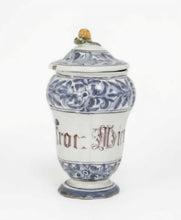 Load image into Gallery viewer, 18th.Century Italian Apothecary Jar Troc Mirre Savona Circa.1740