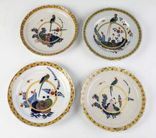 Load image into Gallery viewer, Parrot And Hoop A Group Of Four 18th.Century Delftware Plates Circa.1730