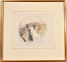 Load image into Gallery viewer, Vere Lucy Temple Watercolour Drawing Matilda And Her Kittens Circa.1935