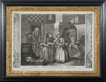 Load image into Gallery viewer, William Hogarth The Harlots Progress A Set Of Six 18th.Century Copper Engravings In Sanded Slip Frames