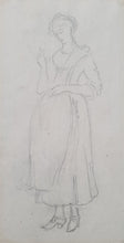 Load image into Gallery viewer, Paul Sandby R.A. Pencil Study Of A Young Woman Reading Circa.1770