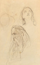 Load image into Gallery viewer, Sir William Boxall R.A. Pen And Ink Drawing Head Studies Circa.1825
