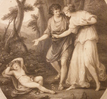 Load image into Gallery viewer, Angelica Kauffman Stipple Engraving Cupid And Cephisa