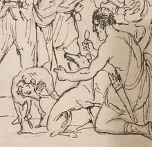 Load image into Gallery viewer, William Hamilton R.A. Pen And Ink Drawing King Edgar's First Interview With Queen Ælfthryth Circa.1774