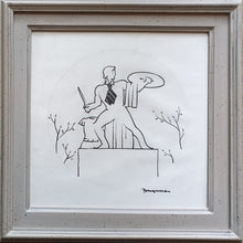 Load image into Gallery viewer, Fougasse Pen And Ink Drawing Achilles