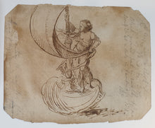 Load image into Gallery viewer, 17th.Century Anglo-Dutch School Pen And Ink Drawing Fortuna