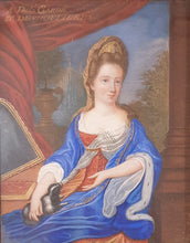 Load image into Gallery viewer, Antoinette Du Ligier De La Garde Deshoulières French Poet Cabinet Portrait Circa.1700