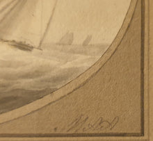 Load image into Gallery viewer, Samuel Atkins Watercolour Study Of A Cutter In A Heavy Sea Circa.1790
