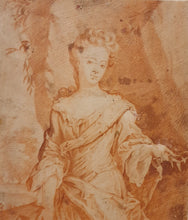 Load image into Gallery viewer, Red Chalk Portrait Drawing The Hon. Lucy Sherard Circa.1700