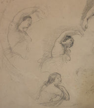 Load image into Gallery viewer, William Edward Frost R.A. A Sheet Of Female Figure Studies Circa.1840