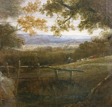 Load image into Gallery viewer, Benjamin Barker Of Bath Landscape With Drovers Resting And Cattle Watering Oil On Canvas 1833