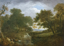 Load image into Gallery viewer, Benjamin Barker Of Bath Landscape With Drovers Resting And Cattle Watering Oil On Canvas 1833