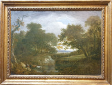 Load image into Gallery viewer, Benjamin Barker Of Bath Landscape With Drovers Resting And Cattle Watering Oil On Canvas 1833