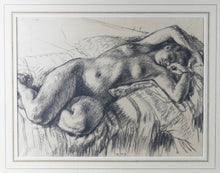 Load image into Gallery viewer, Robert Sargent Austin R.A. Charcoal Drawing Reclining Female Nude 1937