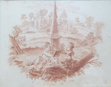 Load image into Gallery viewer, An Allegory Of The Arts 18th.Century Red Chalk Drawing 1778