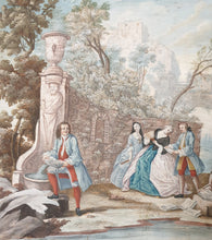 Load image into Gallery viewer, Rococo Landscape With Figures An Allegory Of Poetry 18th.Century Gouache Watercolour Circa.1760