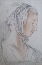 Load image into Gallery viewer, Paul Sandby R.A. Red And Black Chalk Portrait Study Anne Sandby Circa.1760