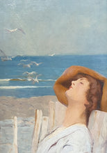 Load image into Gallery viewer, Arthur Wardle R.I Oil Study Circa.1910 Asleep At The Beach