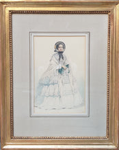 Load image into Gallery viewer, Edmond Eugénie Morin Pencil And Watercolour Drawing Lady Wearing A Bonnet 1858