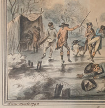 Load image into Gallery viewer, Anne North Watercolour Skating In Hyde Park 1792