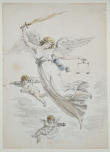 Load image into Gallery viewer, John Samuel Agar Watercolour An Allegory Of Justice Circa.1795