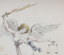 Load image into Gallery viewer, John Samuel Agar Watercolour An Allegory Of Justice Circa.1795