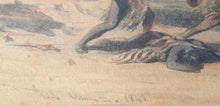Load image into Gallery viewer, Jean Nicolas Henri De Chacaton French School Orientalist Watercolour The Lion Hunt 1841