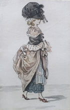 Load image into Gallery viewer, John Collet Watercolour Study Of A Young Woman Wearing A Bonnet Circa.1775