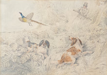 Load image into Gallery viewer, Henry Thomas Alken Pencil And Watercolour Drawing A Sportsman With His Dogs Circa.1820