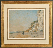 Load image into Gallery viewer, Adolphe-Félix Cals Pastel Cliffs Near Dieppe Circa.1860