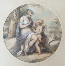 Load image into Gallery viewer, Richard Cosway R.A. Watercolour Drawing Venus Chiding Cupid Circa.1790
