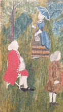 Load image into Gallery viewer, Large 18th.Century Primitive Watercolour Sir William Molineux And His Family Circa.1770
