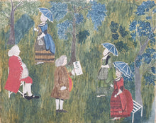 Load image into Gallery viewer, Large 18th.Century Primitive Watercolour Sir William Molineux And His Family Circa.1770
