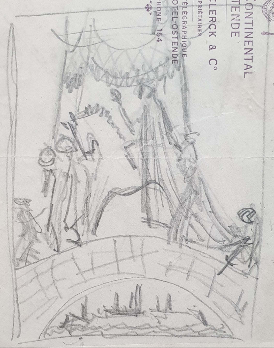 Charles Sargeant Jagger Sketch For A Statue Of King George V For New Delhi Circa.1930