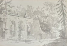 Load image into Gallery viewer, Circle Of Hubert Robert Watercolour Drawing The Gardens Of The Villa Aldobrandini Frascati Circa.1770
