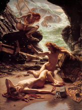 Load image into Gallery viewer, Sir Edward John Poynter P.R.A. Preparatory Study For The Cave Of The Storm Nymphs Circa.1900

