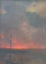 Load image into Gallery viewer, Edward Frederick Brewtnall R.W.S. Landscape Oil Painting Winter Sunset Circa.1880
