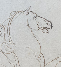 Load image into Gallery viewer, Benjamin Robert Haydon Pen And Ink Study Of A Mounted Warrior Circa.1815

