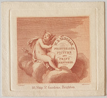 Load image into Gallery viewer, Bartolozzi Trade Card W.E. Vaughan Printseller Brighton
