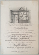 Load image into Gallery viewer, 19th.Century Trade Card Samuel Knights Printseller Cornhill London Circa.1841
