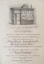Load image into Gallery viewer, 19th.Century Trade Card Samuel Knights Printseller Cornhill London Circa.1841

