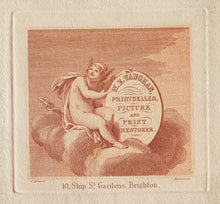 Load image into Gallery viewer, Bartolozzi Trade Card W.E. Vaughan Printseller Brighton
